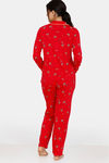 Zivame Queen Bee Antiviral Finish Cotton Pyjama Set - Red — thumbnail 3
